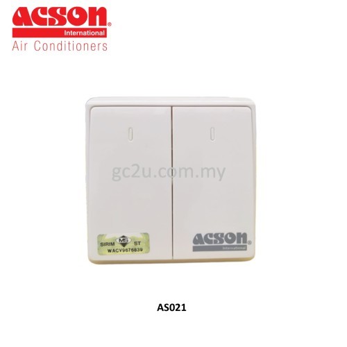 EASI SWITCH ACSON AS021 2 GANG 1 WAY 16AX 250V