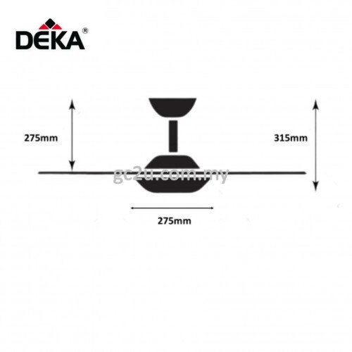 CEILING FAN DEKA KRONOS F5DC-5B-BK C/W RC 56" BLACK 14 SPEEDS 