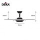 CEILING FAN DEKA KRONOS F5DC-5B-BK C/W RC 56" BLACK 14 SPEEDS 