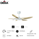 CEILING FAN DEKA C/W RC F5DC PRO 46'' 5 BLADE  MATT BLACK