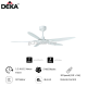 CEILING FAN DEKA C/W RC F5DC PRO 46'' 5 BLADE  MATT BLACK