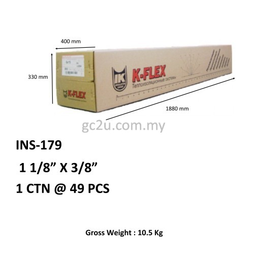 INSULATION 1 1/8" X 3/8" (K-FLEX)