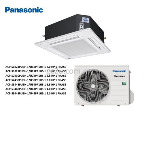 PANASONIC CEILING CASSETTE 2.0 HP-5.0 HP INVERTER (R32) 1 PHASE & 3 PHASE 