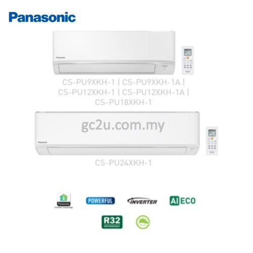 PANASONIC CS/CU-PU9XKH WALL INVERTER R32 (STANDARD) 1.0HP-2.5 HP (PU-X SERIES)