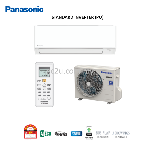 PANASONIC  WALL WIFI STANDARD INVERTER (PU) SERIES R32 1.0HP-2.5HP 