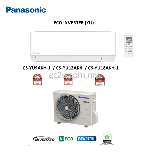 PANASONIC  WALL INVERTER R32 ECO 1.0HP - 2.5HP  (YU-A SERIES)