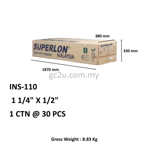 INSULATION 1 1/4" X 1/2" ( SUPERLON )