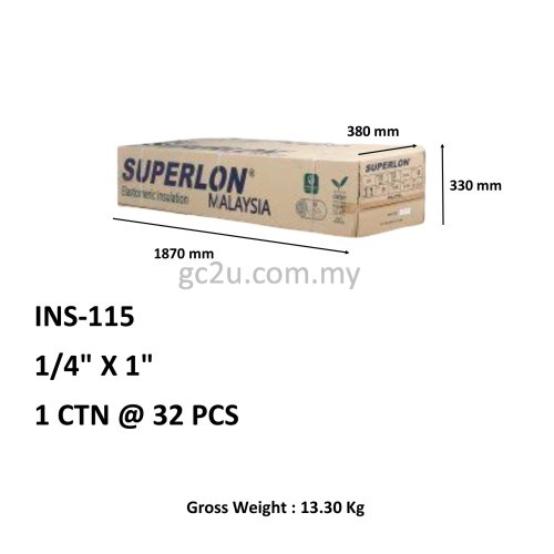 INSULATION 1/4" X 1" ( SUPERLON )