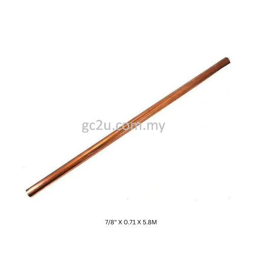 COPPER STRAIGHT PIPE 7/8" 