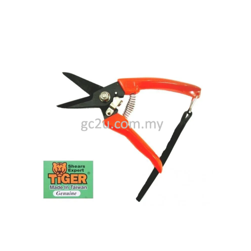 T-PRUNING SHEARS TIGER (TAIWAN) - ORANGE HANDLE