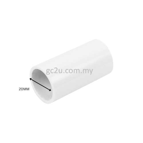 SOCKET PVC 20MM (WHITE)