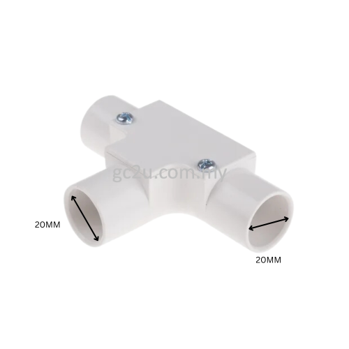 TEE PVC 20MM (WHITE)