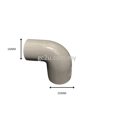 ELBOW REDUCER PVC 20MM X 15MM